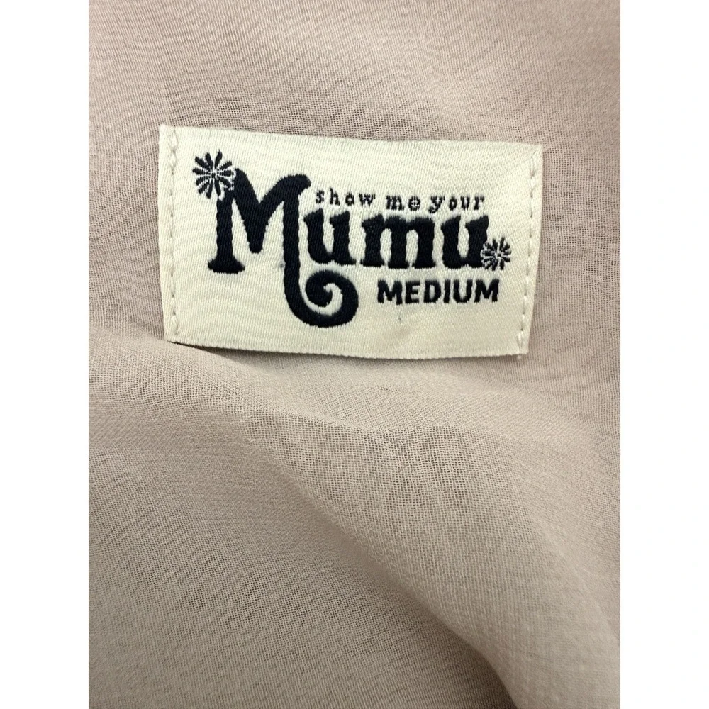 Show Me Your MuMu Maxi Dress M AUDREY Blush Floral‎ Ruffle Wrap Front Chiffon
